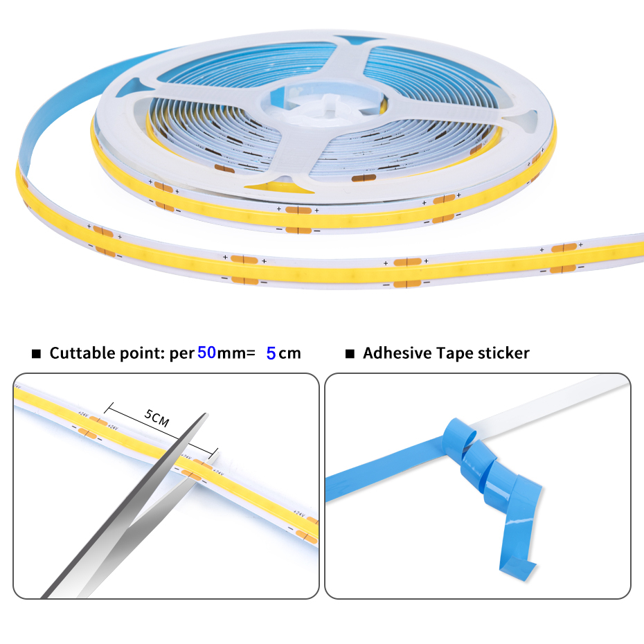 24V COB LED Strip with EU/US/A - đánh giá và giá Drawer Dresser White