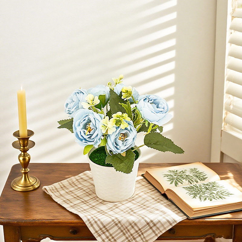 Artificial peony potted plant  - đánh giá và giá Baby Nursery Fabric