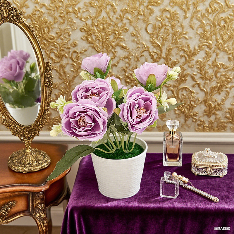 Artificial peony potted plant  - đánh giá và giá Baby Nursery Fabric